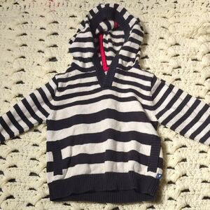 🔥3 For$12🔥 Kids Striped Black and White Hoodie